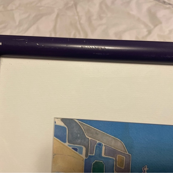 Framed silk screen from Mykonos, Greece. 1993 - Picture 6 of 9